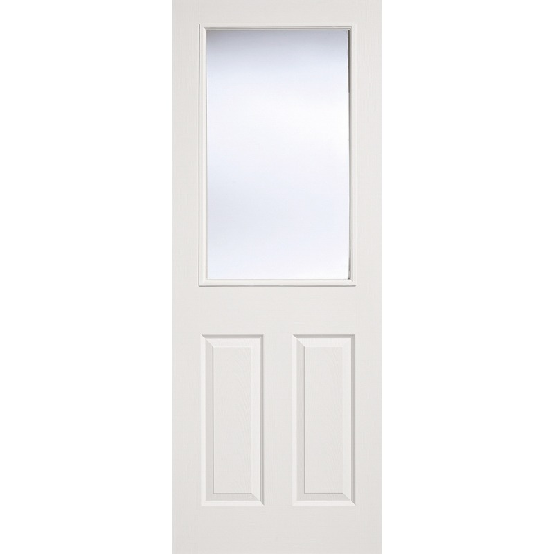 Internal White Moulded 2 Panel - 1 Light Glazed Door